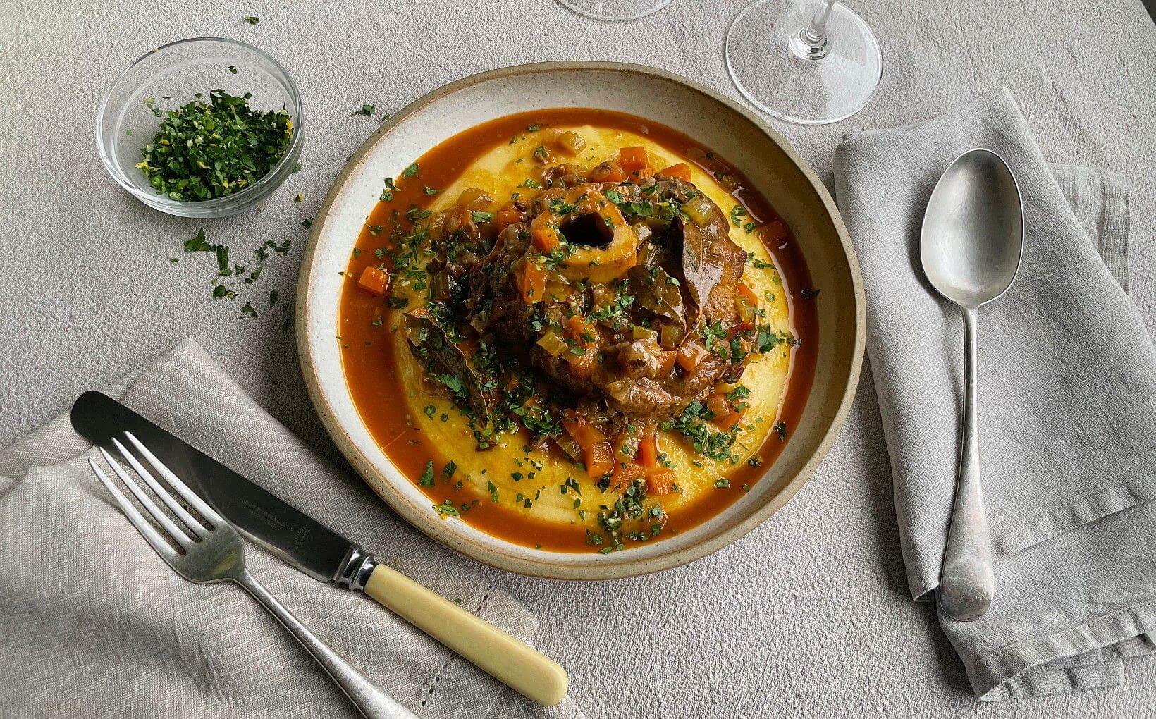 Osso Buco with Polenta & Gremolata