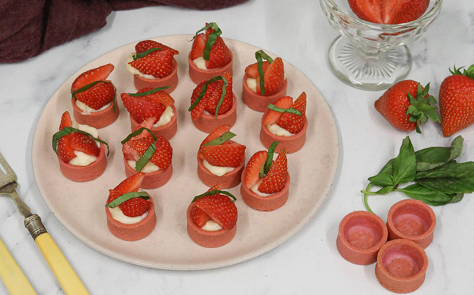 Strawberry and Basil Tartlets