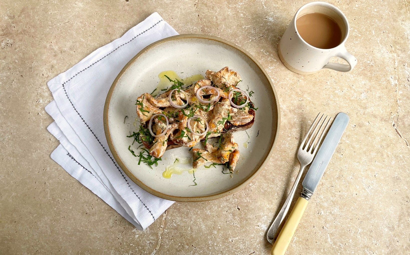 Creamy Girolles on Toast