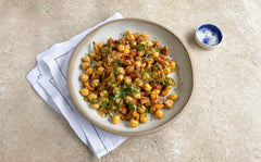 Girolles with Spiced Chickpeas and Preserved Lemon