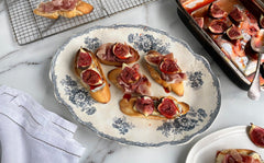 Roasted Fig, Prosciutto and Isle of Wight Blue Bruschetta
