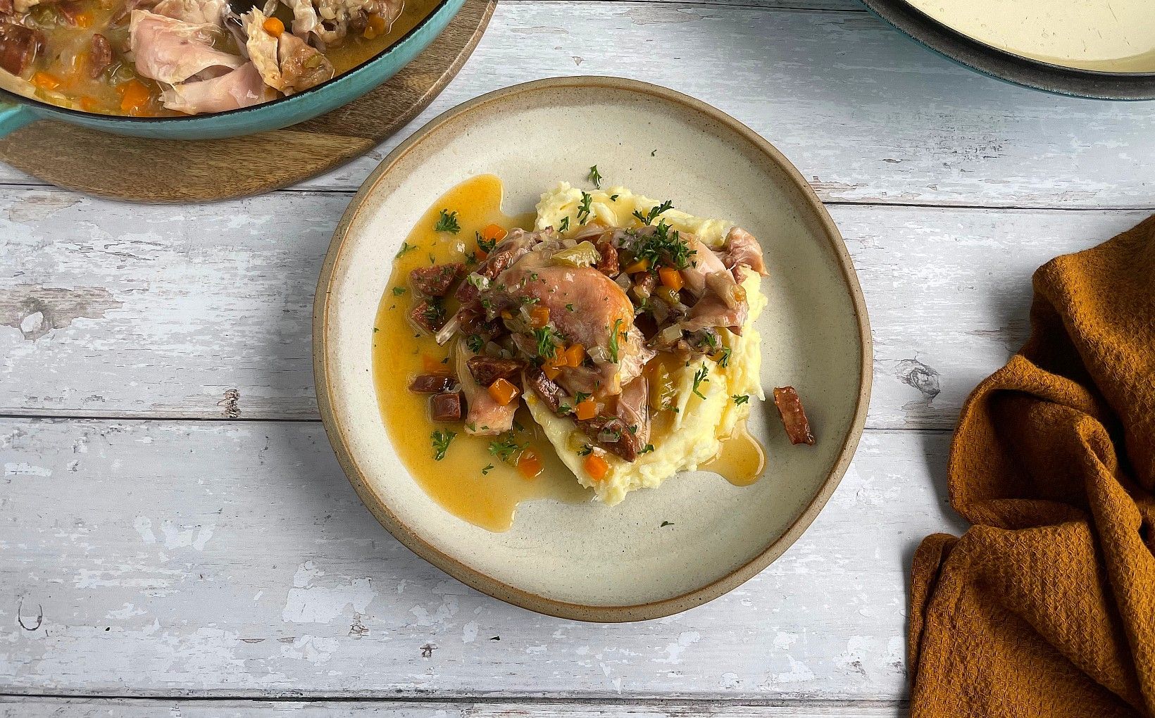 Rabbit and Smoked Sausage Stew