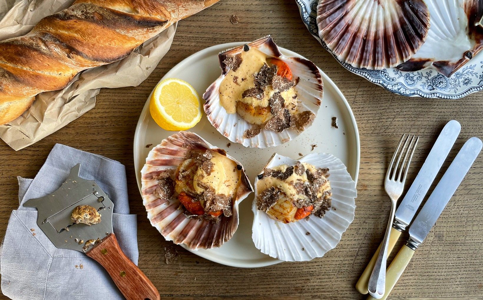 Scallops with Foaming Hollandaise & Spring White Truffle