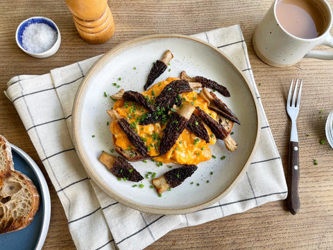 Scrambled Eggs with Morel Mushrooms