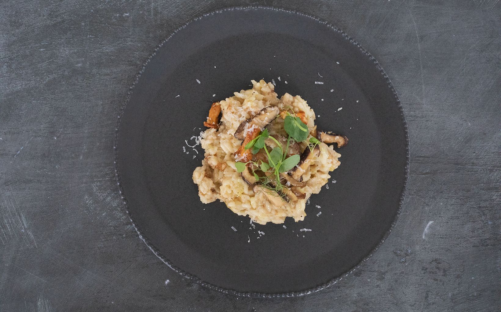 Trio of Mushroom Risotto