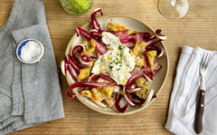 Truffle Burratina with Tardivo and Garlic Croutons