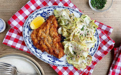 Veal Schnitzel with Lemon Dressed Castelfranco