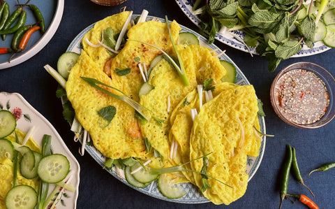 Vietnamese Bánh Xèo Rice Flour Pancake