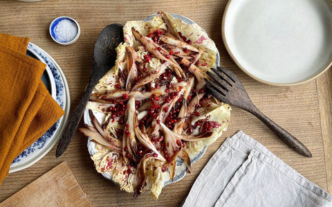Charred Chicory and Castelfranco Salad with Pomegranate