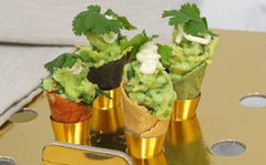 Guacamole & Creme Fraiche Canape Cones