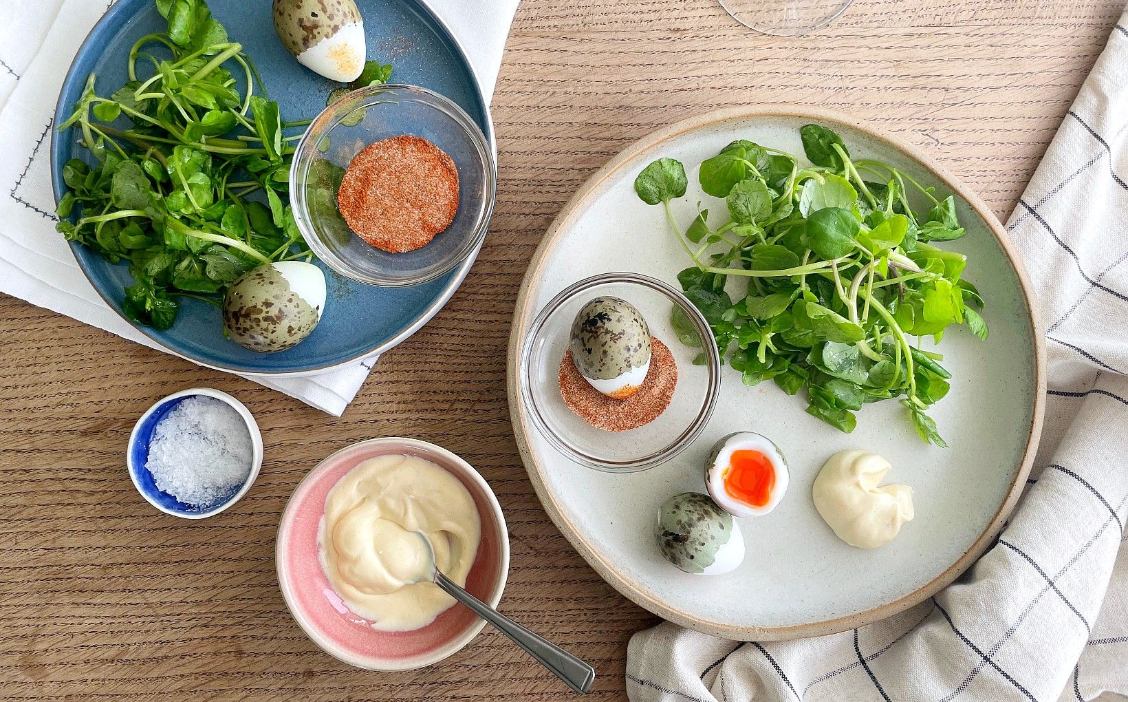Soft Boiled Gulls’ Eggs with Mayonnaise and Spiced Celery Salt