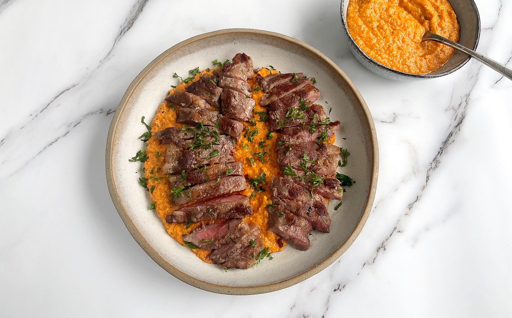 Iberico Pluma with Romesco Sauce