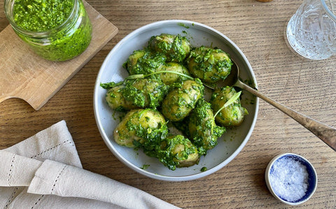 Jersey Royals with Wild Garlic Pesto