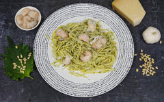 Linguine with Shiso Pesto & Langoustines