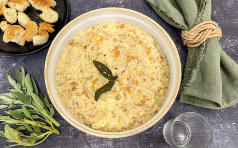 Creamy truffle-infused sourdough bread sauce