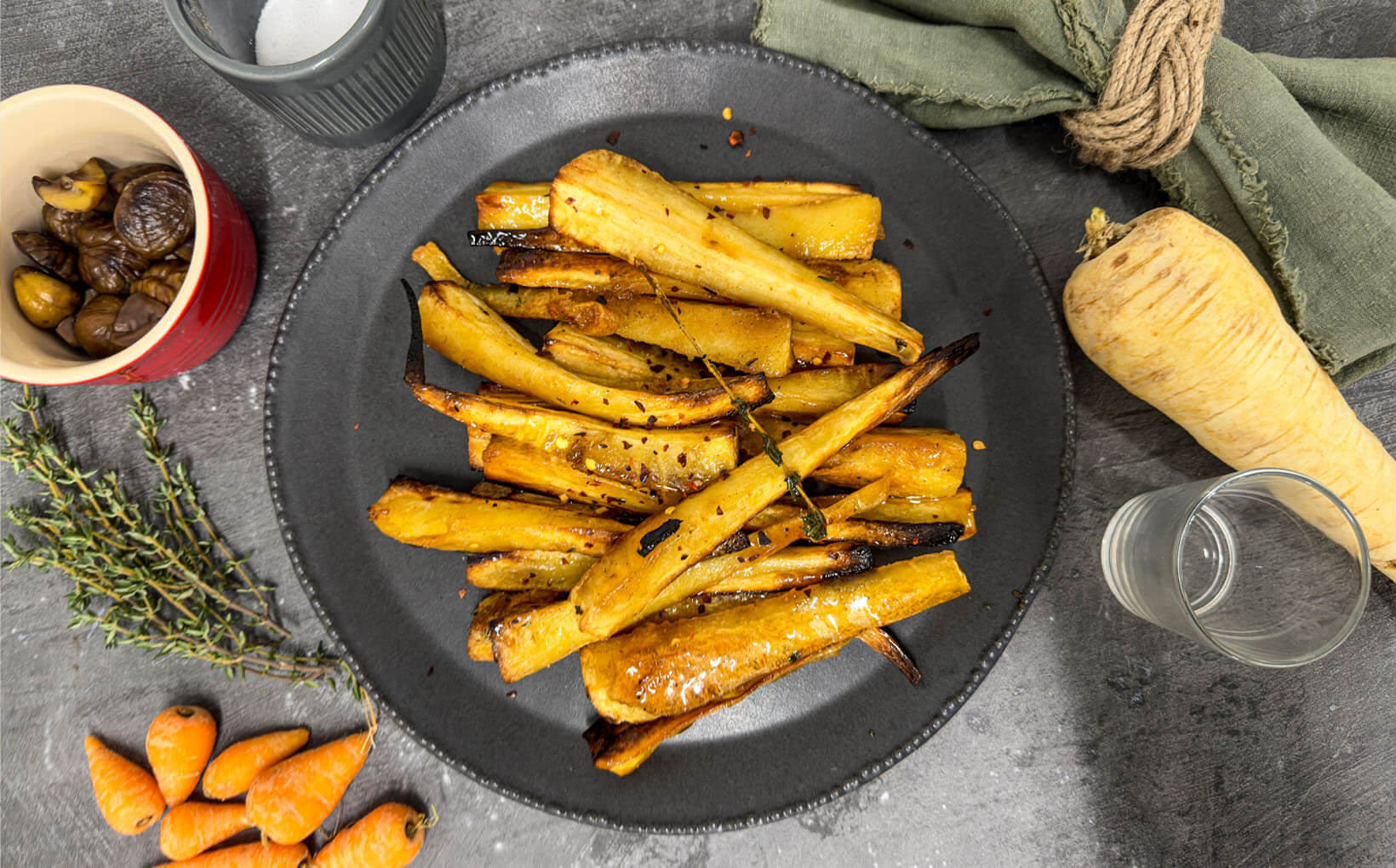 Maple & Balsamic Roast Parsnips