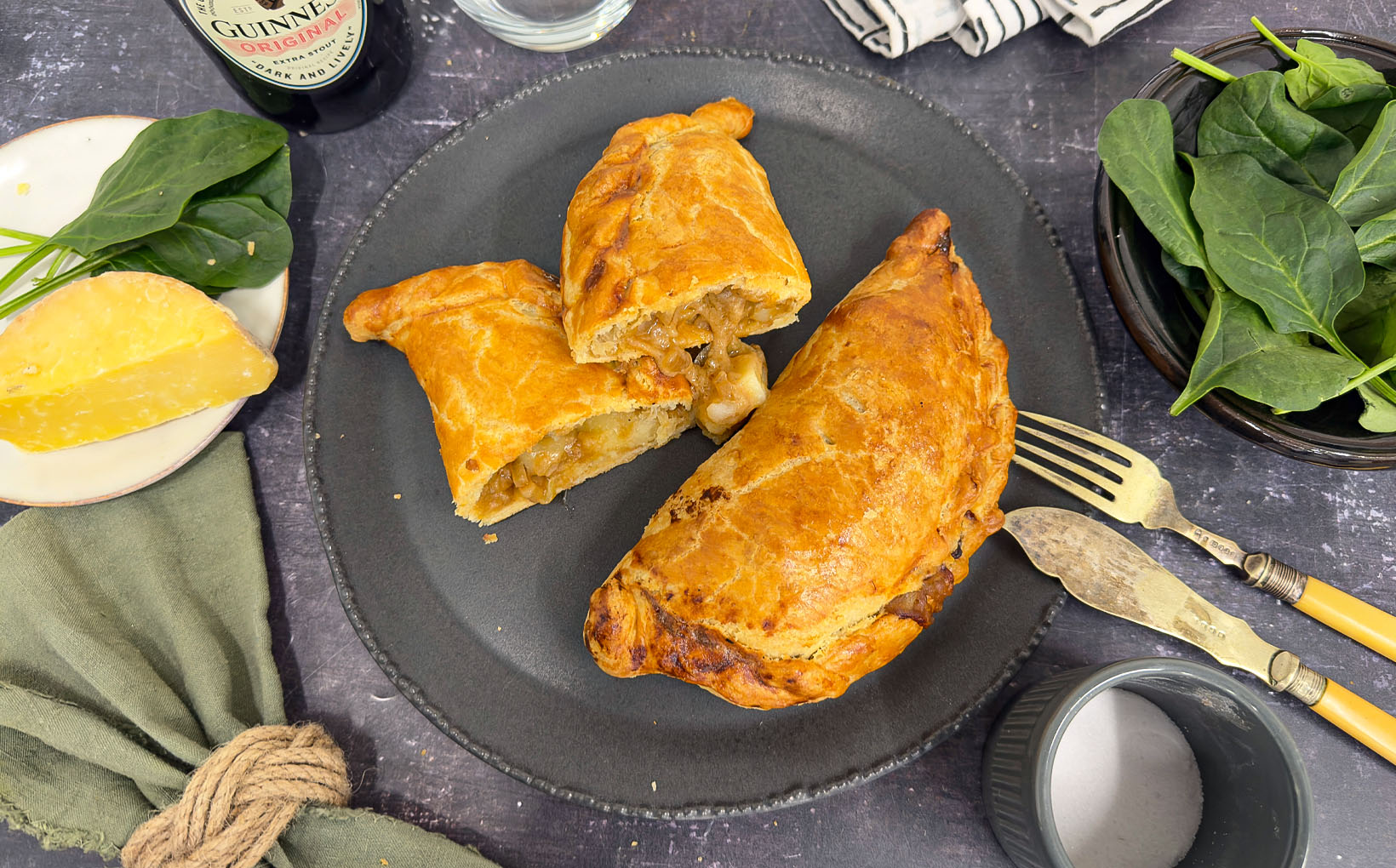 Cheddar, Onion & Guinness Pasties