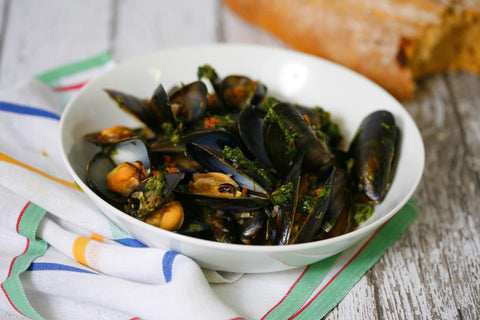 Mussels with Chorizo and Charmoula 2015-04-06 20:29:00 +0100