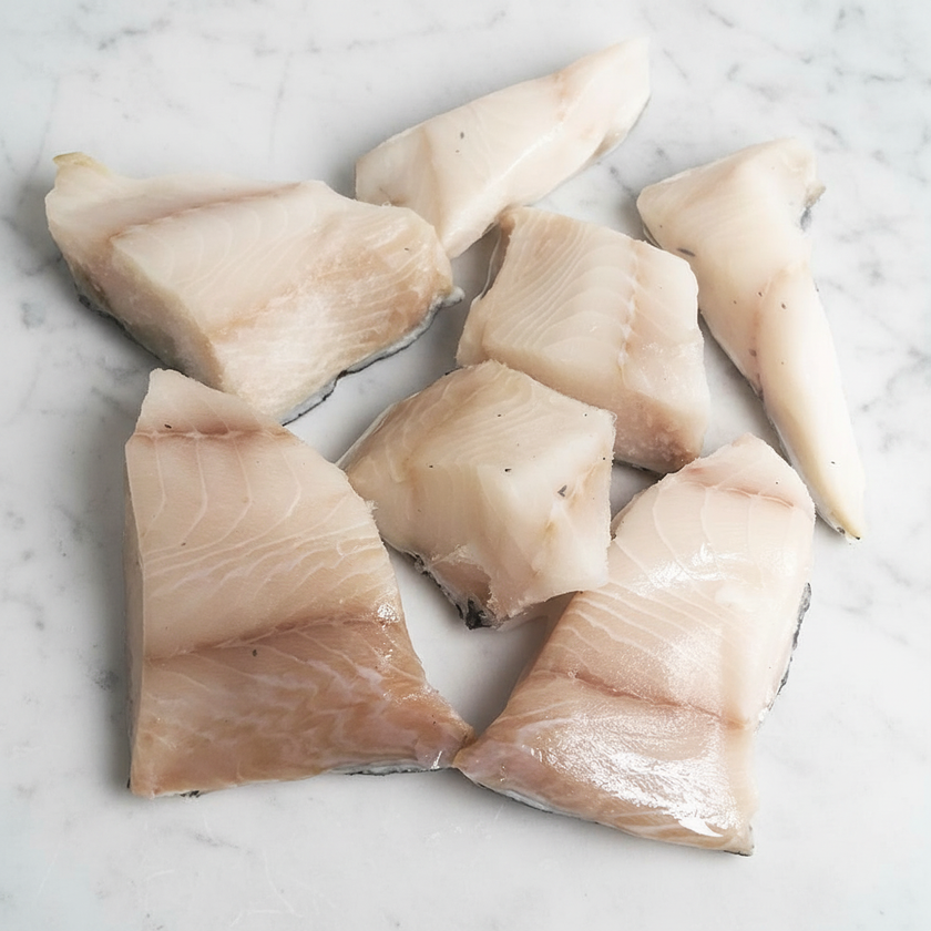 Cap Cod Cut Black Cod Pieces, +/-200g | Fine Food Specialist