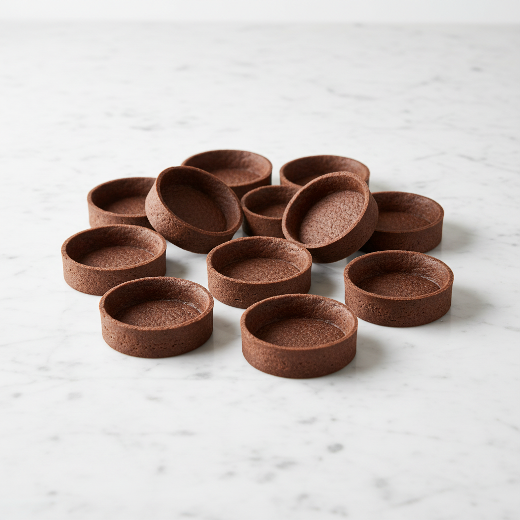 Chocolate Tart Shells Round Medium x 24