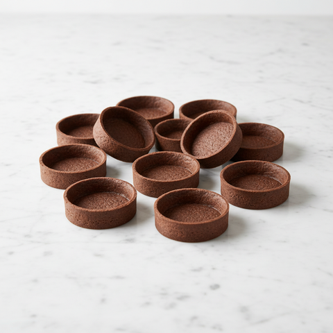 Chocolate Tart Shells, Round, Medium (53mm) x 24