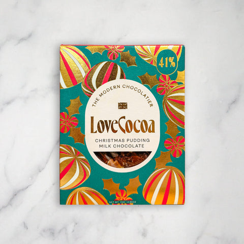Christmas Pudding Milk Chocolate, 75g Love Cocoa CHR-PUD-1411-149