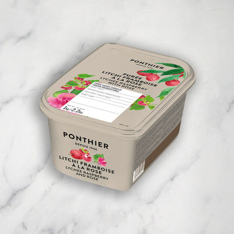 Lychee, Raspberry & Rose Cocktail Mix, Ponthier, Frozen, 1kg Classic Fine Foods UK Ltd W2-Q9PN-H46T