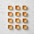 Mini Square Tart Shell, Savoury, 35mm x 35