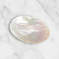 Mother of Pearl Caviar Plate on White Marble
