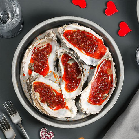 Grilled Oysters with Nduja Butter