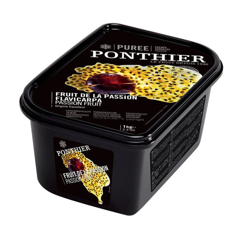 Passion Fruit Puree, Ponthier, Frozen, 1kg Classic Fine Foods UK Ltd FRPR-FRFP-PONTH-02