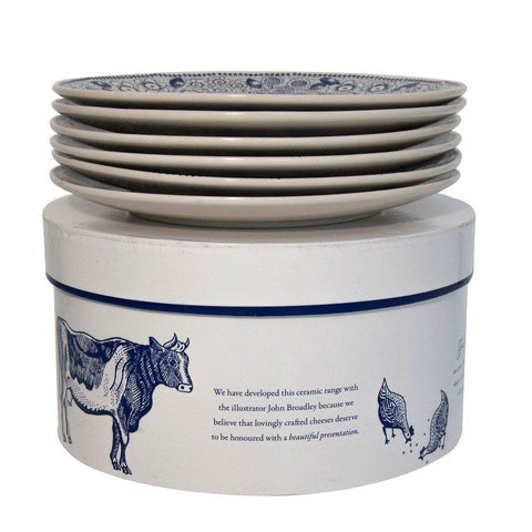 Ceramic Plates for Cheese, Set of 6 The Fine Cheese Company TABL-CHAC-0002587-150