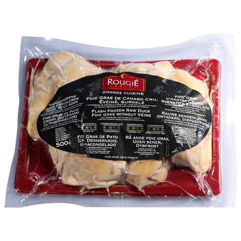 Rougie Deveined Raw Duck Foie Gras, Frozen, 500g Euralis FOGR-DUFG-0000101-148
