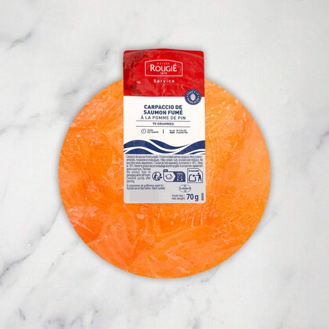 Smoked Salmon Carpaccio, from Frozen