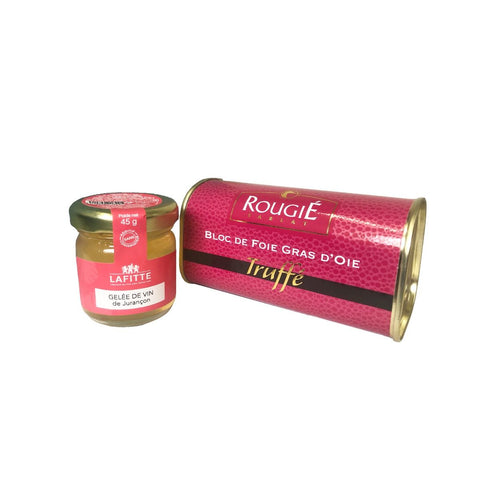 Rougie Goose Foie Gras & Sweet Wine Jelly Gift Set Fine Food Specialist LIMITED GOFG-TRPR-0000880-147