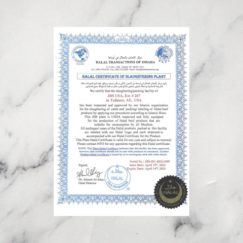 USDA Prime Grain-Fed New York Strip, Halal, Fresh, +/-4.2kg