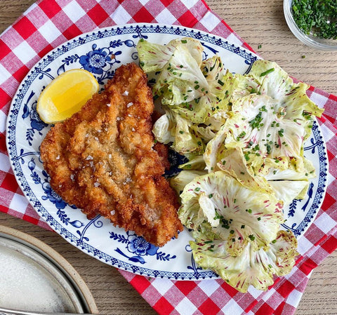 Veal Schnitzel with Lemon Dressed Castelfranco