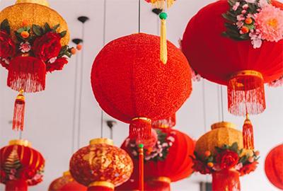 red lanterns for chinese new year celebrations