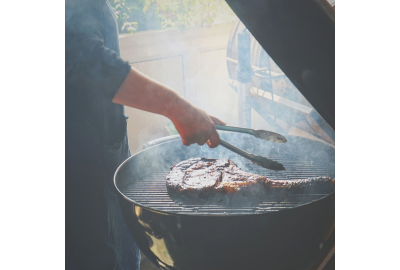 steak on a barbecue