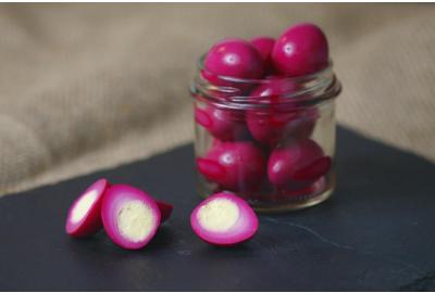 Beetroot Pickled Quail's Eggs