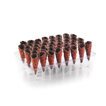 Chocolate & Strawberry Mini Canape Cones, x 45