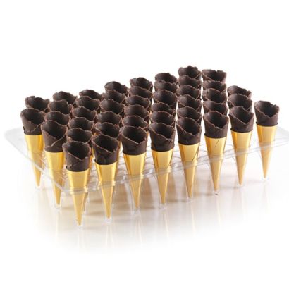 Sweet Fillable Chocolate Mini Canape Cones, x 45