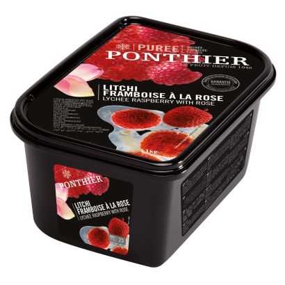 Lychee, Raspberry & Rose Cocktail Mix, Frozen, Ponthier, 1kg