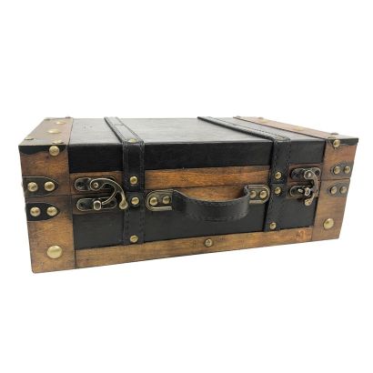 Antiqued Wooden Suitcase, Sml (Build-a-Hamper)
