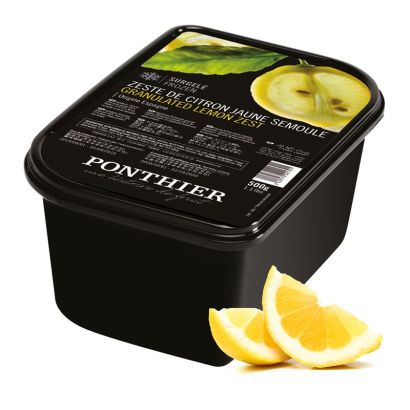 Granulated Lemon Peel Zest, Ponthier, Frozen, 500g