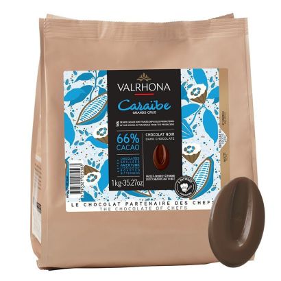 Valrhona Noir Caraibe Melting Chocolate, 66%, 1kg