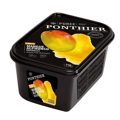 Alphonso Mango Puree (100%), Ponthier, Frozen, 1kg