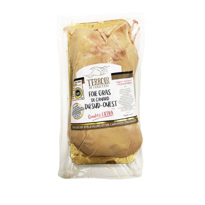 Raw Duck Foie Gras Extra, Frozen, +/-500g