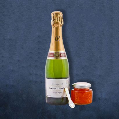 Salmon Caviar and Champagne Set