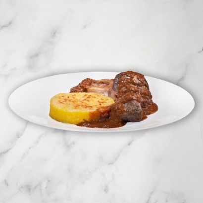 Slow Cooked Veal Ossobuco with Saffron Rice Pie Milanese Style